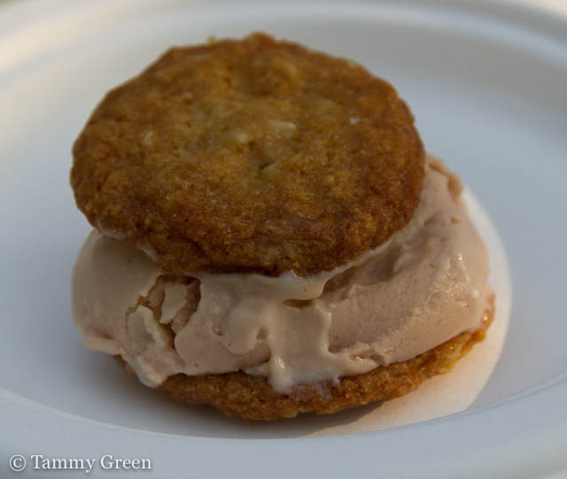 Raspberry-Rose Petal Ice Cream Sandwich