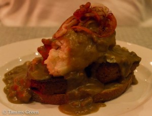 Open-face Seitan Meatloaf sandwich | Northdown Cafe & Tap Room