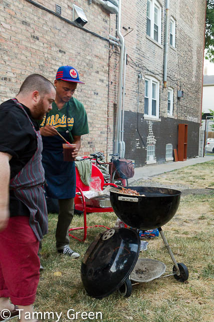 Manning the grill Founder Jeremy mans the grill
